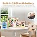 Battery Power Digital Photo Frame Electronic LED Screen Customizable Touchscreen 10.1'' 1920x1080 HD IPS, Share Photos and Videos 6 Hours,32GB,Wedding Ideal Christmas for Loved Ones