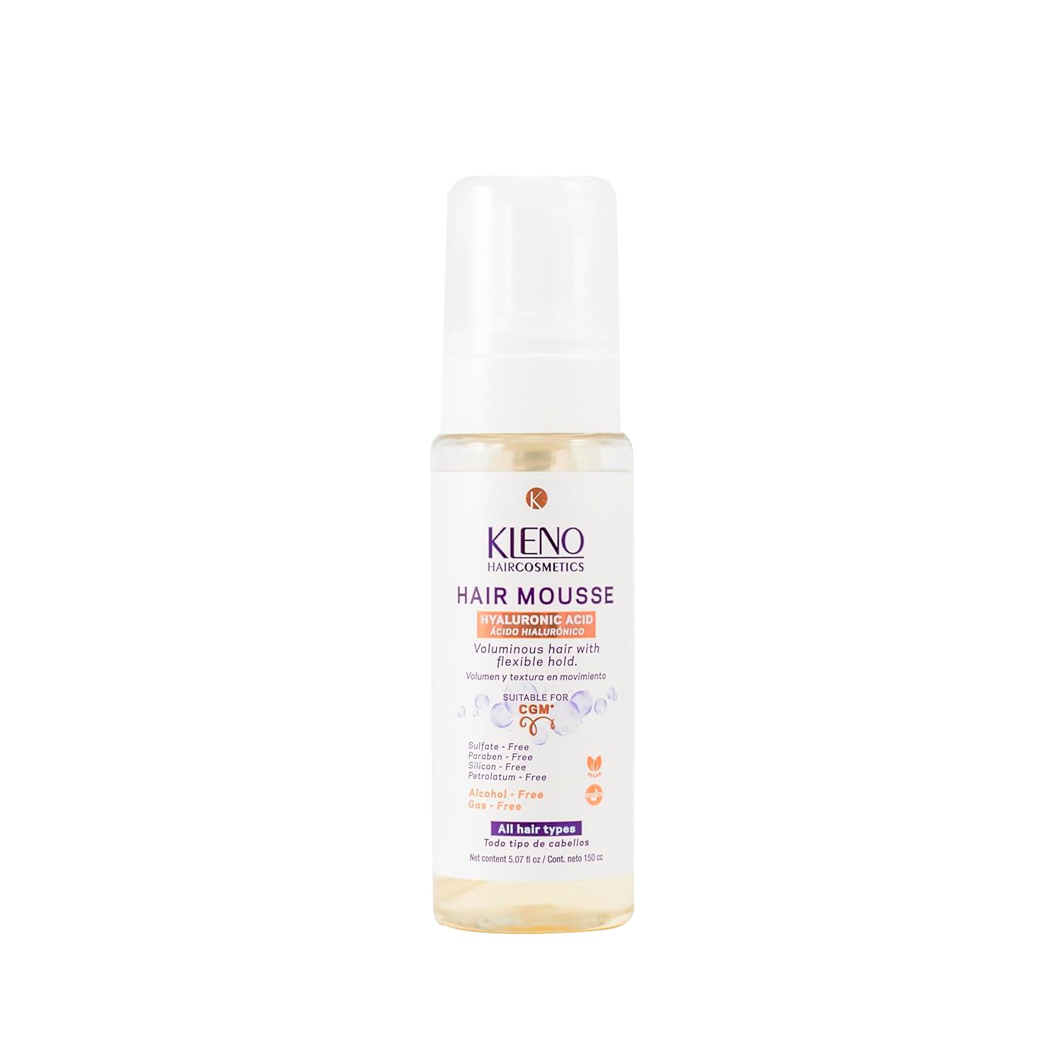 Kleno Hair Mousse Hyaluronic Acid 5.07 fl Oz