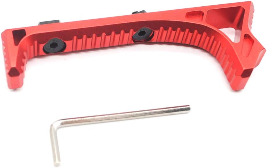 TRIROCK Red Tactical Aluminum Link Curved Angled Hand Stop fits M-LK handguard rail system