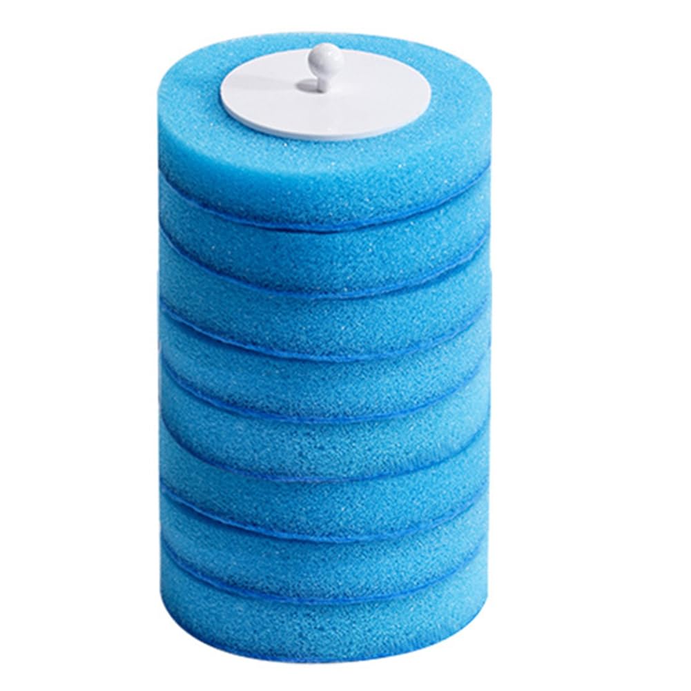 CTRLZS 48PCS Disposable Toilet Brush Refills No Dead Angle Foam Cleaning Sponges Heads Toilet Brush Bathroom Accessories Blue