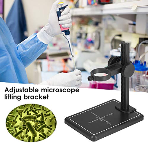 Image of Microscope Stand, Mini Digital Microscope Stand Magnifier Camera Up and Down Adjustable Stand Holder Universal Support Bracket Large Base with Scales for Digital Microscope