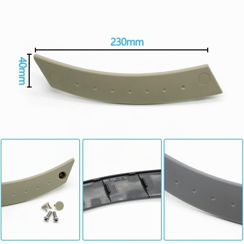 Para VW para Beetle 1998-2010 Cubierta Protectora para Manija De Puerta Interior Izquierda Y Derecha del Automóvil Accesorios(Gray-Right)