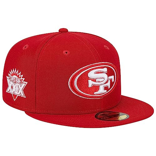 New Era Men's Scarlet San Francisco 49ers Super Bowl XXIX Main Patch 59FIFTY Fitted Hat