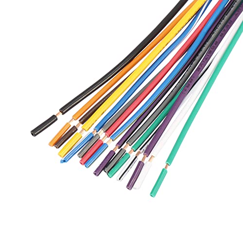 X AUTOHAUX Car Stereo CD Player Wiring Harness Wire Radio Adapter Install Plug 15 Pins for Kenwood