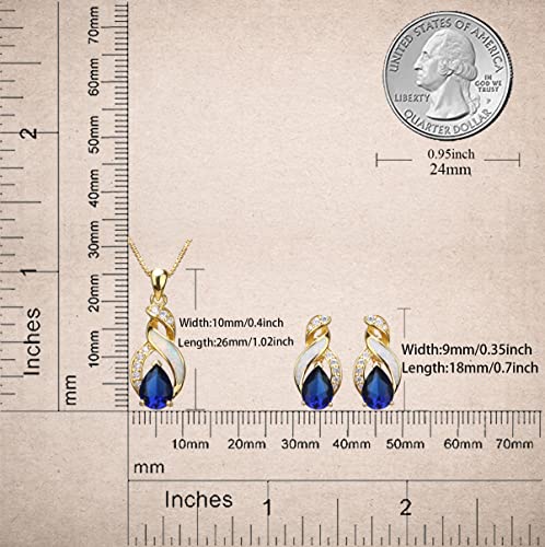 Hermosa Jewelry Sets Australian Created Opal Necklace Earrings Mother's Day Gifts Jewelry For Mom (Js5) #TOP2