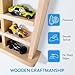 Wooden Toy Car Display Shelf - Holds 50 Cars - Matchbox Display Wall Mount for 1/64 Diecast Toy Cars - Charming & Durable Toy Car Storage Wall - Freestanding or Hanging Car Shelf