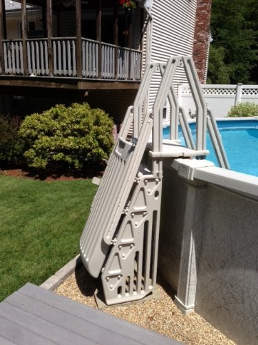 Blue Wave Ne115T Neptune A-Frame Entry System For Above Ground Pool, Taupe #TOP1