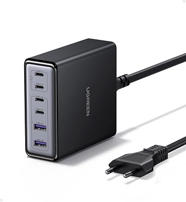 UGREEN Zapix 100W 6 Ports Chargeur USB C Rapide Station de Charge Bureau GaN Tech 65W Compatible avec iPhone 17 Pro Max Air 16 15 14 13 12 iPad MacBook Pro Air Neo M5 M4 M3 M2 M1 Galaxy S26 S25 S24