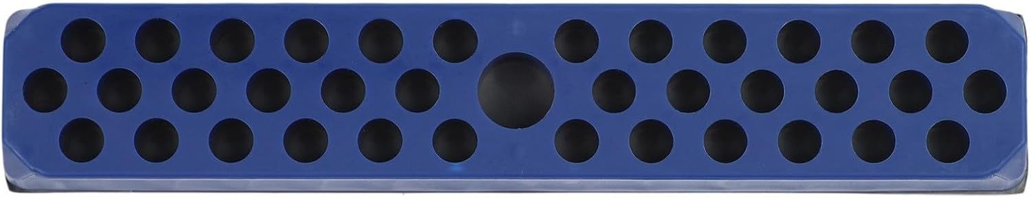 Hex Bit Holder 1/4-inch Screwdrivers – 43-Hole Magnetic Base Organizer with -Resistant Polypropylene, Red/Green/Blue (180 x 20 x 31 mm) – Tool Storage & Workshop Organization(blue)