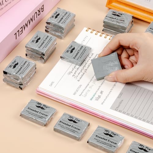 Image of Mr. Pen- Kneaded Erasers, 1.37 inch x 1.7 inch, 24 Pack, Gray