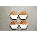 Creative Co-op Marble & Mango Wood Hexagon Coasters (Set of 4 Pieces)