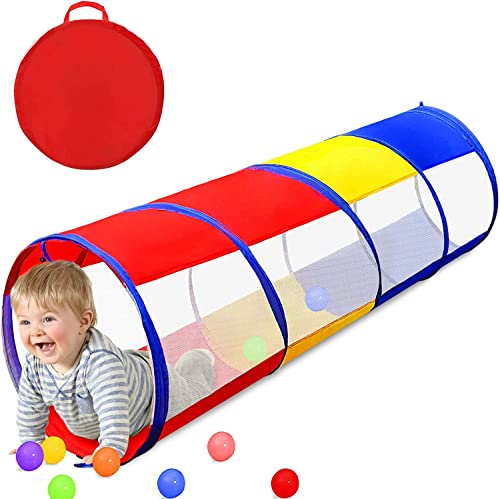 FunBlast Tunnel Tent for Kids,Foldable Outdoor Tunnel for Toddlers,6 Feet Long Tunnel Tent for Kids,Girls&Boys,Pop-Up Activity Toys ( Multicolor) (Single Tunnel), 1 Tent House Theme