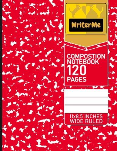 Composition Notebook: Aesthetic Journal With Minimalist Red Pastel Color Marble