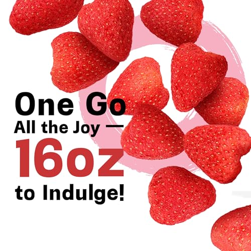 16oz Freeze Dried Whole Strawberries, Dehydrated Strawberry Fruit Bulk - image 5