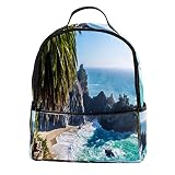Diseño de moda: esta mochila cuenta con asa superior y correas traseras ajustables. Las cremalleras son suaves para fácil apertura y cierre. Esta mochila de cuero es perfecta para citas, viajes cortos, yoga, compras, deportes de gimnasio, escuela u otras actividades al aire libre.