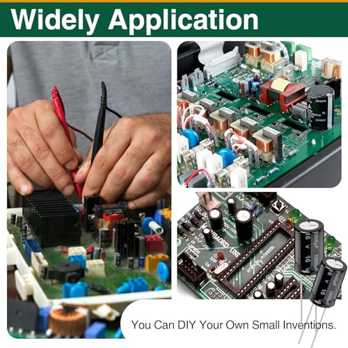 280 Pcs 24 Values Electrolytic Capacitor Assortment Box Kit(0.1uf - 1000uf),Direct Insertion Aluminum Electrolytic Capacitors 10v 16v 25v 50v Available for TV, LCD Monitor, Radio, Stereo, Game - Thumbnail 7