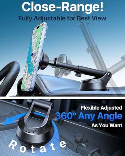 YRU [2026 Military-Grade for Magsafe Car Mount [90+LBS Strong Suction] - image 8