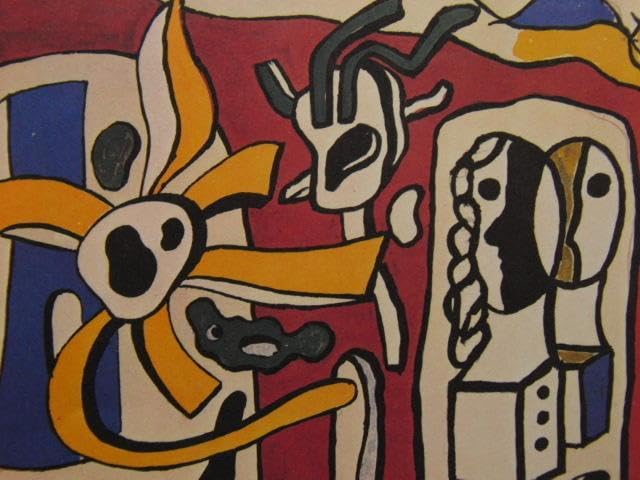 フェルナン・レジェ、ひまわりと彫刻、希少画集・額装画、新品・日本製額縁付 フェルナン・レジェ、ひまわりと彫刻、希少画集・額装画、新品