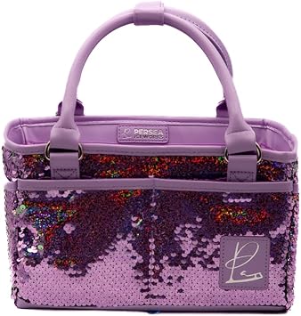 SPARKLE Rink Tote Reversible Flip Sequin Figure Skating Bag Structured Organizer Fits Tissue Box & Water