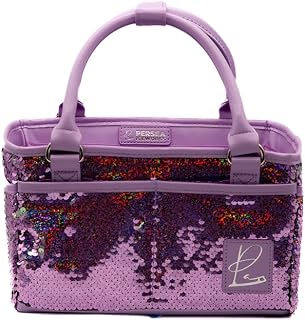 SPARKLE Rink Tote – Reversible Flip Sequin Figure Skating Bag – Structured Organizer Fits Tissue Box & Water