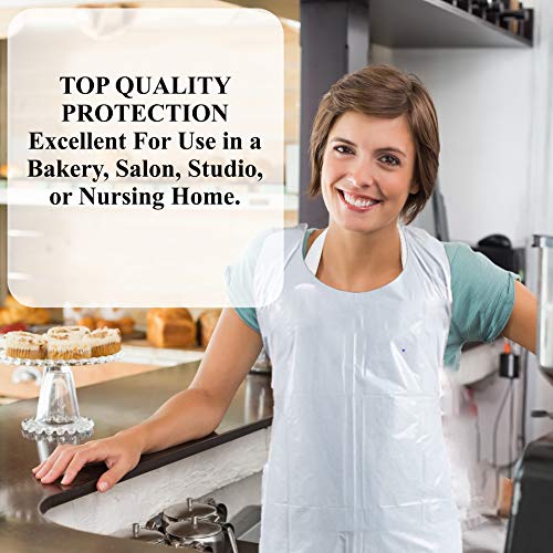 image for Livtek Disposable Plastic Aprons 1000 Count Poly Apron - 28 X 46 inche