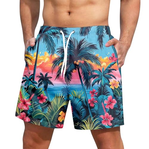 Men's Swim Trunks Quick Dry Beach Swim Shorts Stretch Board Shorts Swimwear with Pockets
