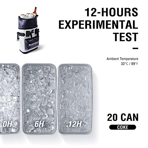 Buffalo Gear Cooler Backpack,18L Leakproof Cooler Bag Insulated Cooler For Picnic Beach Camping Hiking Park Fishing (White) #TOP4