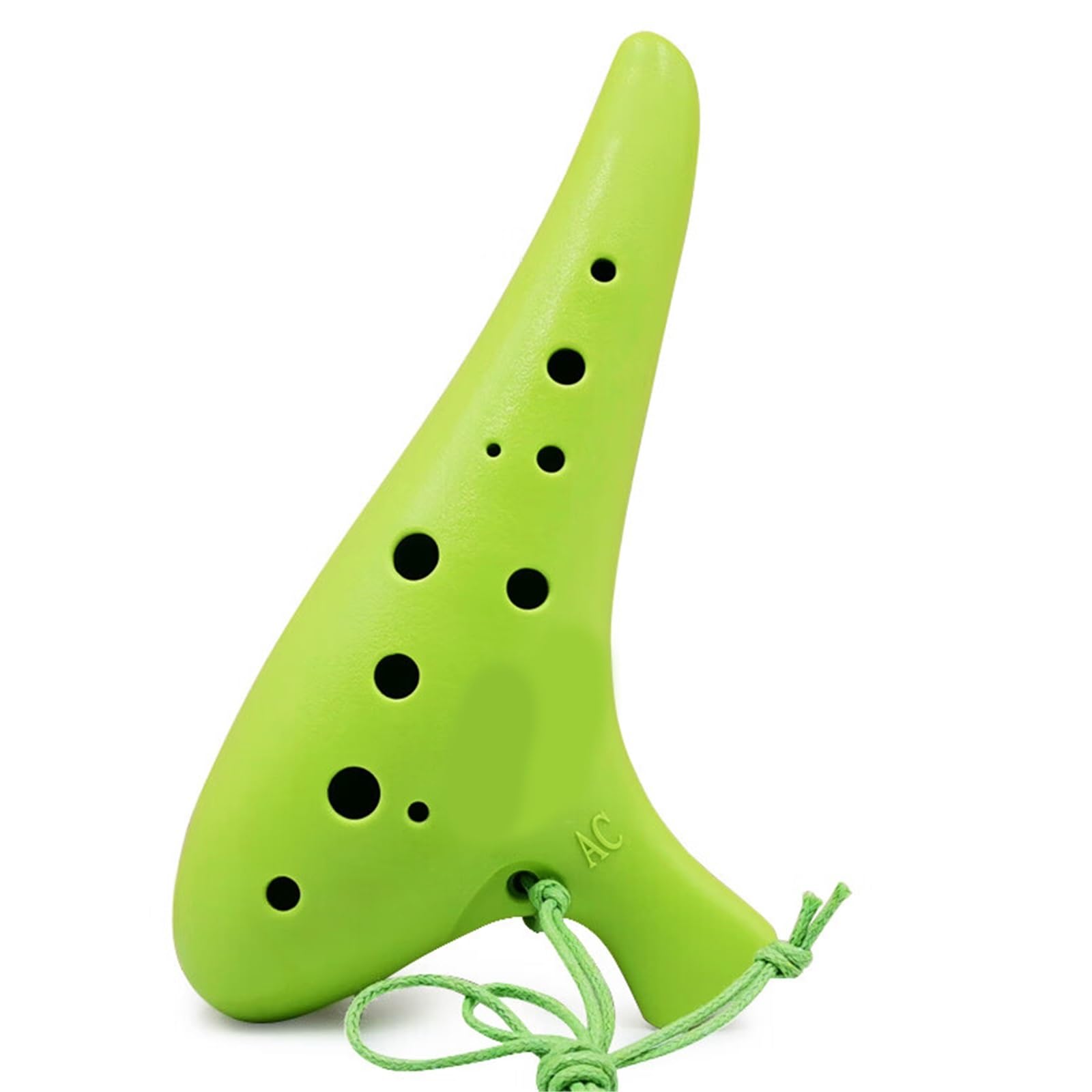 Set Ocarina Ocarina Alto C In Resina A 12 Fori Grado Principiante Verde Lime
