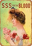 7 x 10 METAL SIGN - 1907 SSS Tonic for the Blood - Vintage Look
