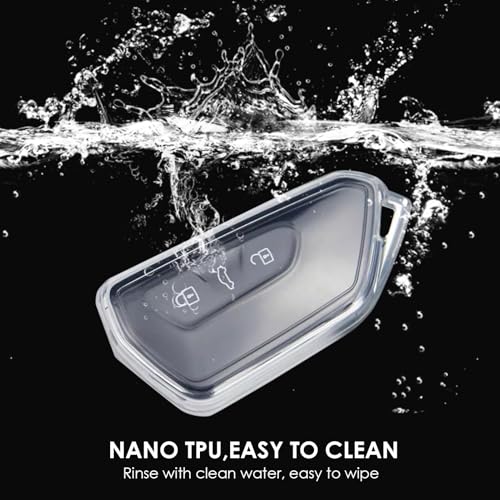 Car Key Cover Compatible with VW Golf 8 GTE GTI ID.3 ID.4 Seat Leon MK4 Tarraco Ateca Skoda Octavia 4 Cupra Formentor Born, transparent TPU key cover, 2-piece - Image 2