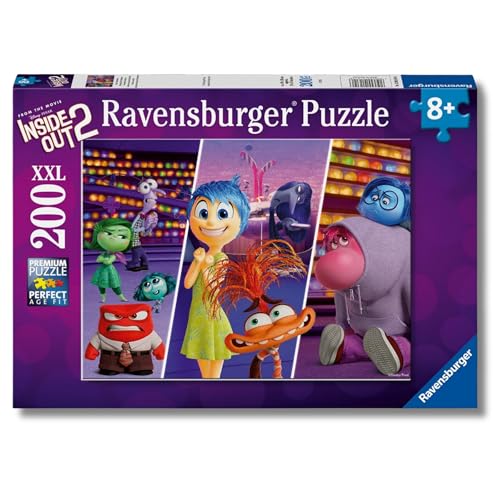 Ravensburger - Puzzle Inside Out 2, 200 Pezzi XXL - Puzzle Bambini 8 Anni, Collezione Disney, Giochi Educativi e Divertenti, Idee Regalo