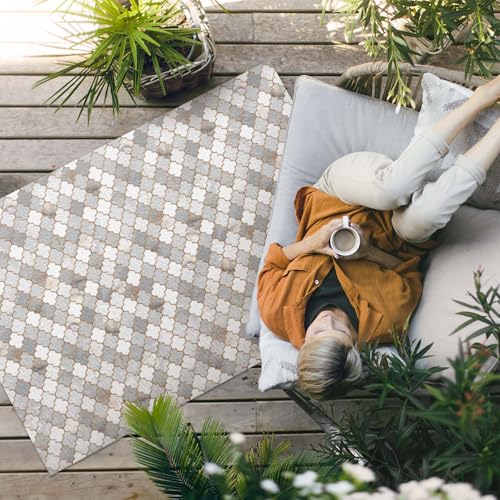Tapis extérieur étanche mosaïque et revêtement de sol PVC terrasse