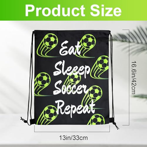 32 Pcs Soccer Drawstring Bags, Soccer Drawstring Backpack Bulk,13x16.6 Inch Sports Party Favor Gift Bags, Lightweight Polyester Goodie Bag for Sports Gym Travel Party Supplies2