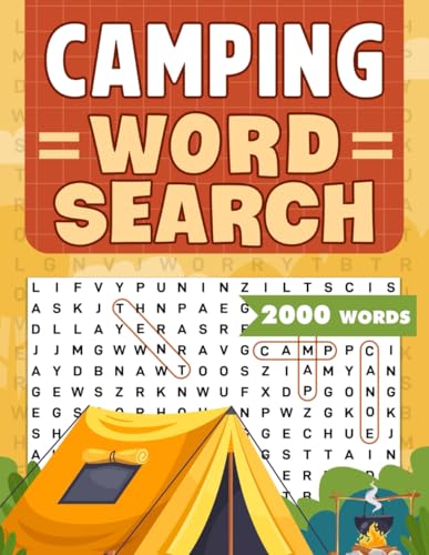 Camping Word Search: Funny Big Word Search Books For Adults, Senior, Puzzles Book For Anxiety Relief And Relaxation