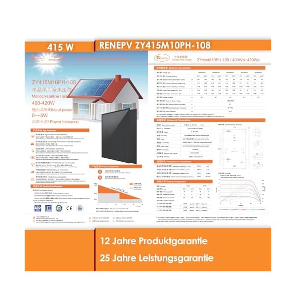 VALE Balkonkraftwerk 830Wp Full Black | 800 Watt APsystems Wechselrichter | 5m AC-Kabel | inkl. Geländerhalterung – Bild 7