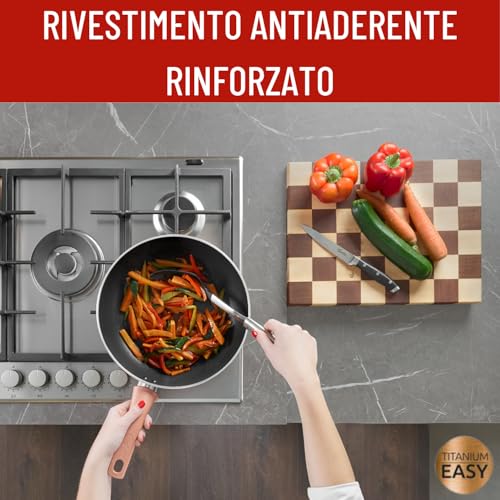 Lagostina Set di Pentole e Padelle Antiaderenti in Alluminio per Gas e Forno 8 Pezzi, Esterno Effetto Rame, Indicatore Cottura Thermo-Signal, con 2 Casseruole, 2 Padelle, Tegame, 3 Coperchi - Immagine 3