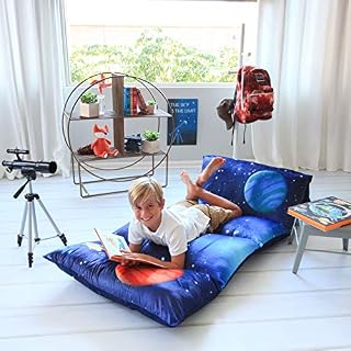 Butterfly Craze Kid's Floor Pillow Bed Cover - Use as Nap Mat, Portable