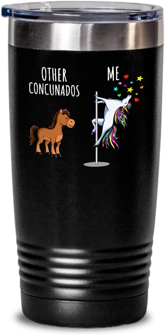 Unicorn Concunado Tumbler Other Me Funny Gift For Concunado Cute Birthday Present Magical Joke Quote Gag Insulated Cup With Lid Black 20 Oz