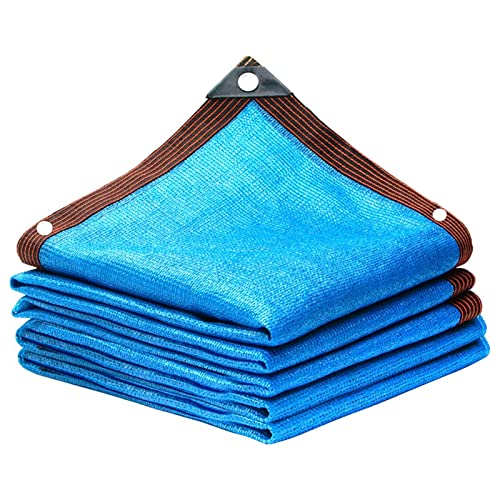 ���Ă��h�~�p�t�@�u���b�N 8Pin 90% �V�F�[�f�B���O�u���[�T���V�F�[�h�l�b�g�R UV HDPE ���z�����K�[�{�T���V�F�[�h�l�b�g�o���R�j�[�X�N���[���A���J�o�[(Brown Line,4mX5m)