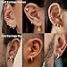 Gokeey 5 Pairs Small Gold Hoop Earrings for Women Men Dainty Mini Small Gold Huggie Hoops Earrings Stacks for Women Men Hypoallergenic Cute Tiny Cartilage Helix Hoop Earring Set for Multiple Piercing Jewelry Gift