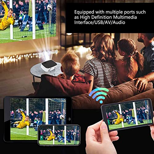 Projetor WiFi Full HD a 1080p de 16 a 110 polegadas, portátil, LED, de tela grande, projetor de cine