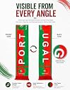 KNK 2026 Soccer Fan Scarf – Double Sided Reversible Football Supporter Scarf with Soft Velvet Feel (Portugal) gallery image