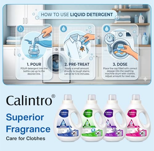 Image of Ultra Wash Liquid Detergent 5000ml - Front Load & Top Load Machine Wash | Calintro LD-Lavender | Gentle on Fabrics, Tough on Stains, Eco-Friendly, Residue-Free, Long-Lasting Freshness