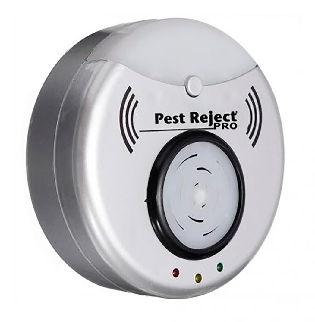 Juego de 2 Ahuyentadores Ultrasónicos de Insectos Pest Repelente Pro | Mosquitos, Roedores, Insectos, Cucarachas mediante ultrasonidos | Repelente electrónico | Cobertura 300m²