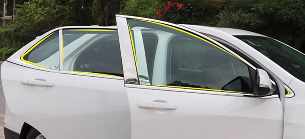 Car Accessories Fit for Chevrolet Equinox 2018-2024 Stainless Steel Window Strip Sill Molding Cover Trim 12PC Set — view 3