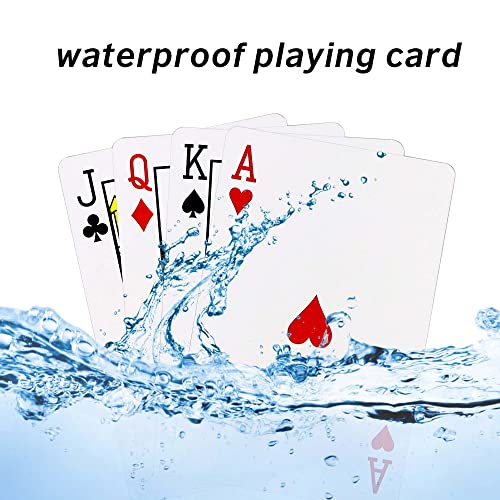 Neasyth Waterproof Plastic Playing Cards,Decks Of Cards 2 Pack, For Magic Props, Pool Beach Water Card Games (Bridge Size:3.43Inch*2.24Inch) #TOP3