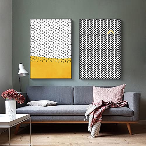 Affiche murale nordique 60x80 cm lot de 2 toiles abstraites modernes sans cadre pour salon