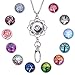 Produktbild SUNNYCLUE 1 Satz 30" Frauen Büro Lanyard ID Abzeichen Halter Halskette mit 12 stücke Legierung Breakaway Strass Druckknöpfe Charms Schmuck Anhänger Clip Für Schlüssel (Baum des Lebens)