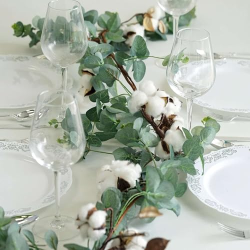 Efavormart 5-Foot Eucalyptus Leaves Garland with...