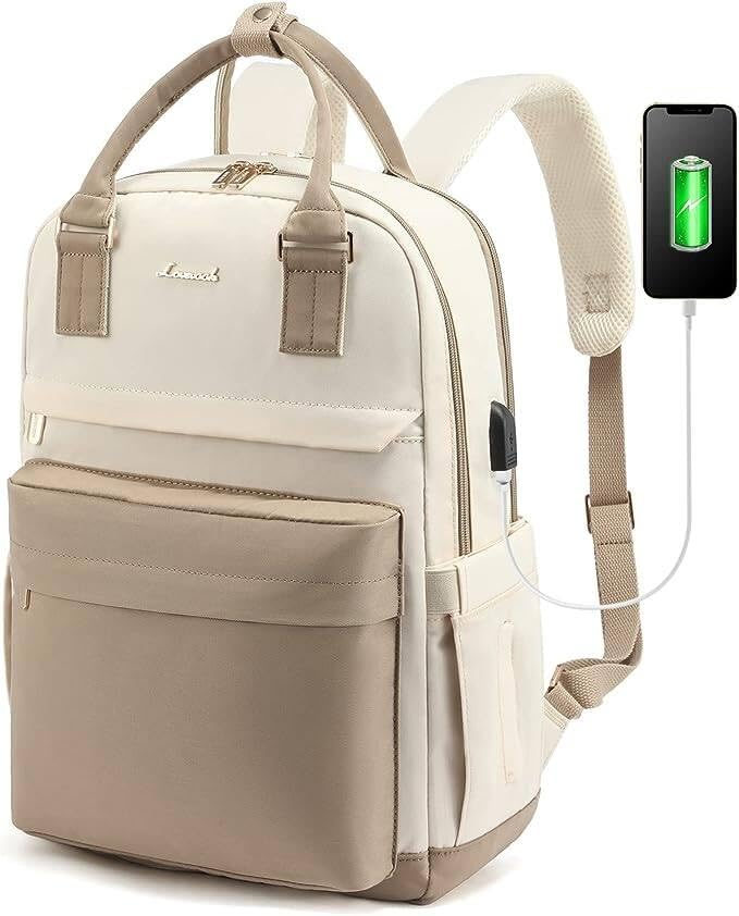 Mochila para laptop para mulheres e meninas, 15,6 polegadas, capa de chuva, mochila para computador para estudantes e escola, bela bolsa para livros